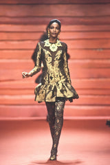 1992-93 F/W Black Velvet Plunge Neck Tutu Dress
