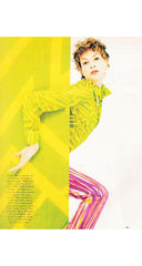 1996 S/S Pink & Orange Brushstroke Print Cotton Pants