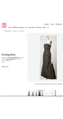 1980s Black & White Polka Dot Strapless Mermaid Gown