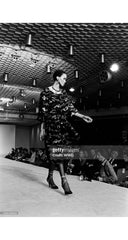 1977 S/S Blue & Black Floral Print Silk Peasant Set