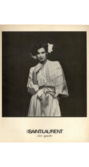 1977 S/S Ad Campaign White Eyelet Cotton Peasant Blouse