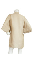 1980s Ko and Co Beige Linen Tunic