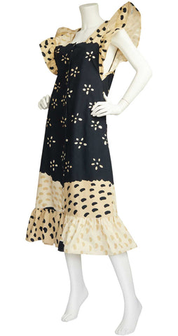 1973 Documented Catalog Floral Cotton Apron Dress