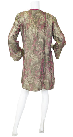 1920s Gold & Pink Metallic Lamé Evening Jacket