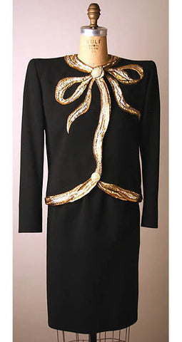 1987-1988 F/W Trompe L'oeil Bow Velvet Jacket
