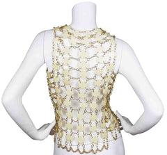1960s Paco Rabanne Style Chain Link Disc Vest