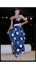 1978 Tulip Print Cotton Halter Top & Maxi Skirt Set