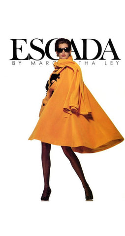 1990 F/W Ad Campaign Marigold Wool Swing Coat