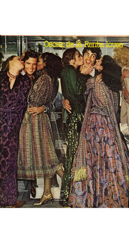 1977 Documented Burgundy Devoré Tassel Blouse