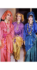 1981 S/S Metallic Paisley Terracota Raw Silk Blouse & Skirt Set