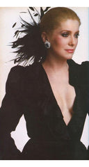 1986 Documented Black Velvet & Satin Ruffle Evening Dress