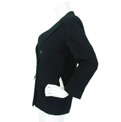 1981 S/S Haute Couture Black Wool Blazer