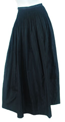 1970s Black Silk Taffeta Evening Skirt
