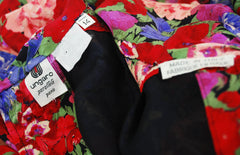 1980s Floral Jacquard Silk Sac Dress