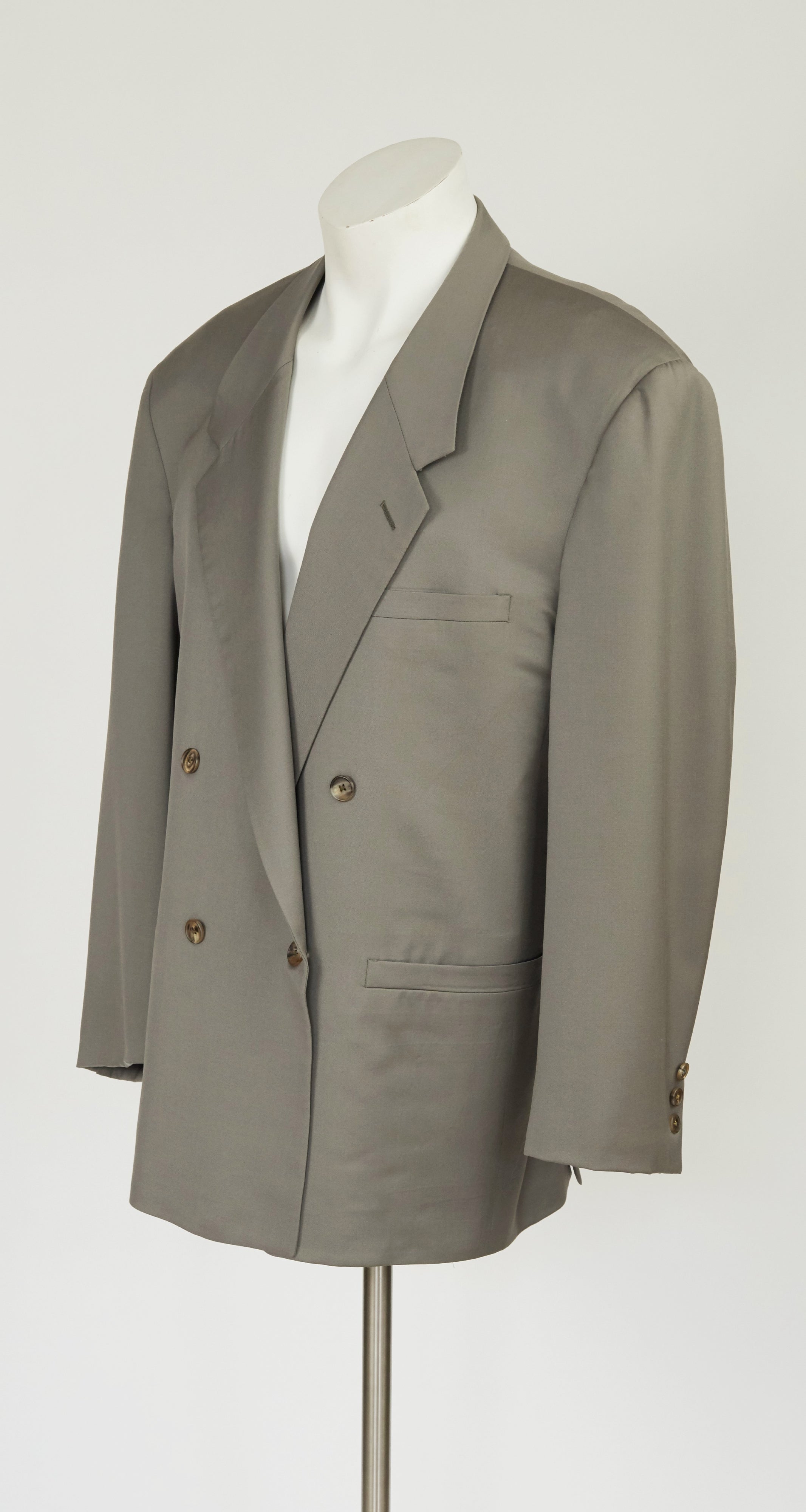 Gianni Versace s Men's Sage Green Wool Tapered Suit Jacket