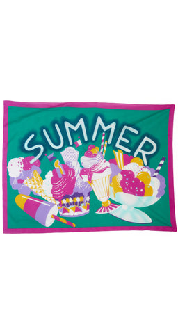 1980s NOS "SUMMER" Icecream Print Cotton Beach Pareo
