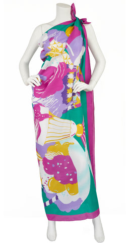 1980s NOS "SUMMER" Icecream Print Cotton Beach Pareo