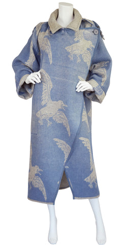 1980 F/W Runway Documented 3D Seagull Reversible Wool Coat