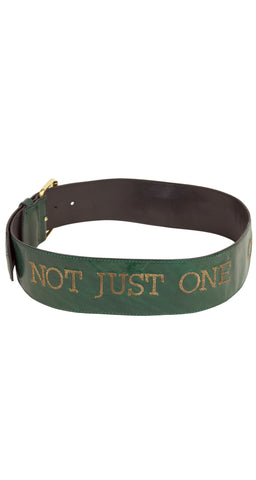 "NOT JUST ONE OF THE CROWD" Fantasia Dancing Hippo Leather Belt