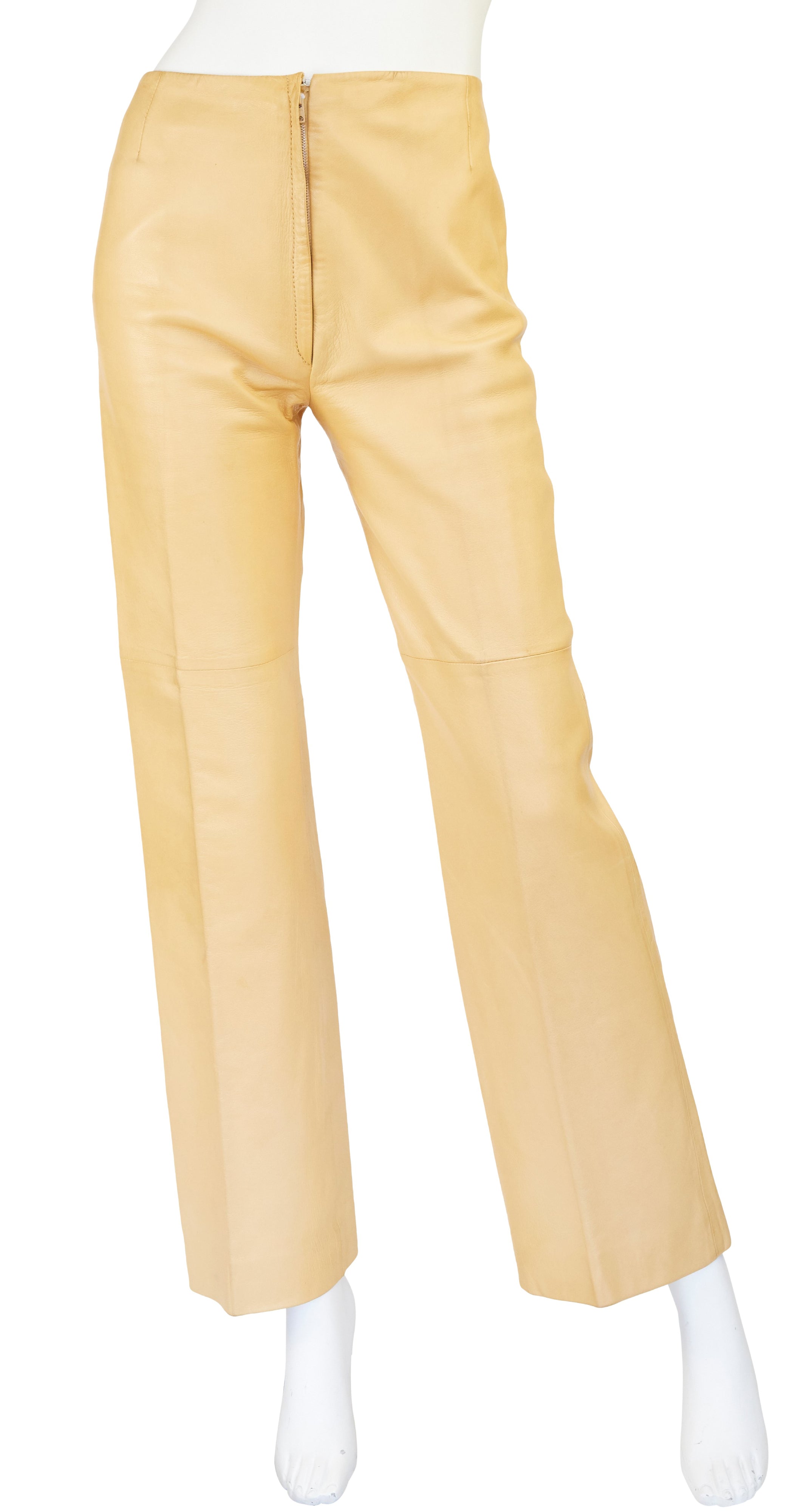 1970s Supple Tan Leather Pants