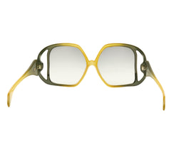 1973 Documented Optyl D02 Oversized Gradient Cut-Out Sunglasses