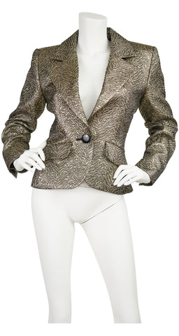 1986-87 F/W Opium Ad Campaign Gold Brocade Jacket