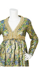 1968 Documented Paisley Silk & Lurex Gown
