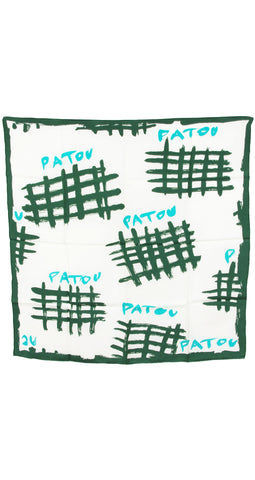 1960s "Patou" Signature Silk Twill Scarf
