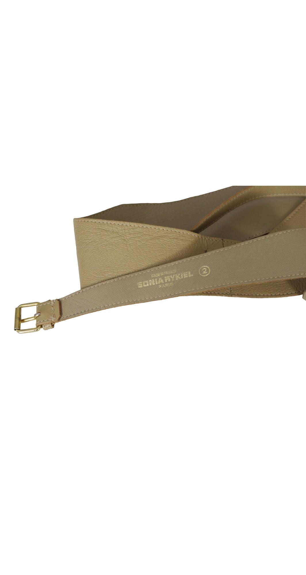 1980s Wide Tan Leather Obi Style Belt