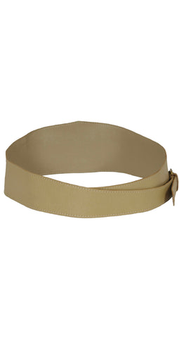1980s Wide Tan Leather Obi Style Belt