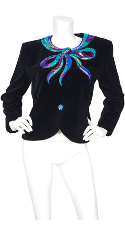 1987-1988 F/W Trompe L'oeil Bow Velvet Jacket