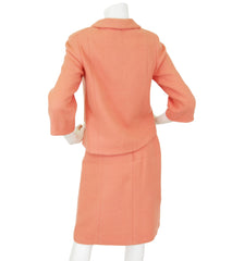 Couture Rare 1960s Pink Wool Skirt Suit