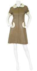 1960s Space Age Leather Mini Dress
