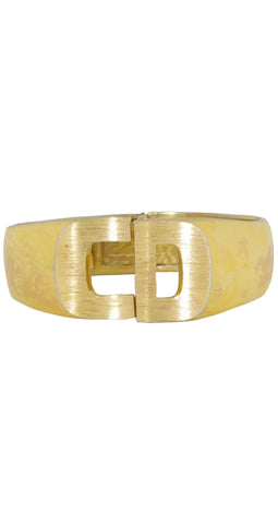 1972 "CD" Gold Tone Clamper Bracelet
