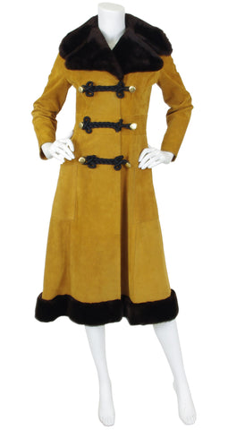 1970s Suede Russian Princess Style Coat