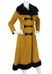 1970s Suede Russian Princess Style Coat