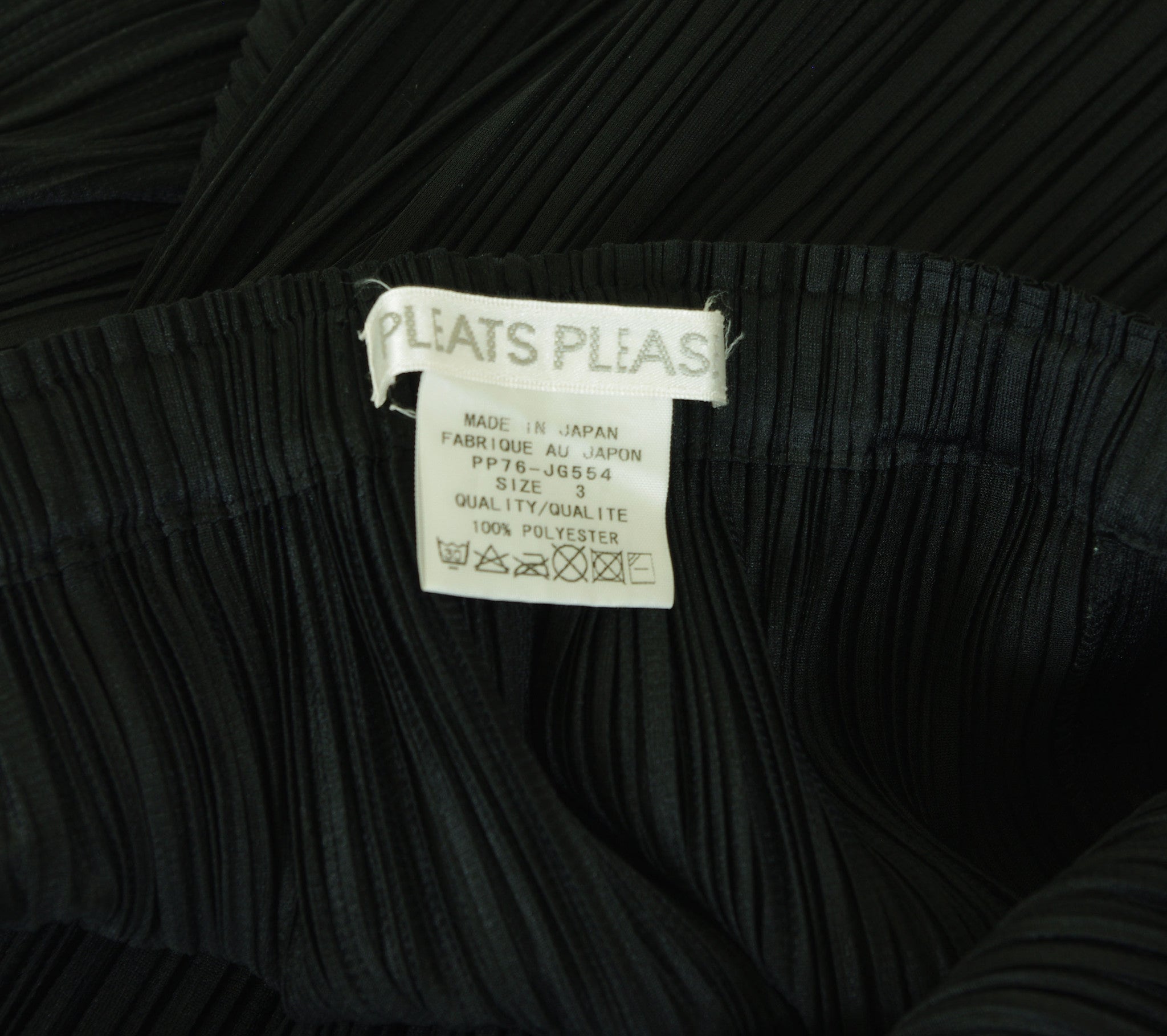 Pleats Please Black Geometric Hem Skirt