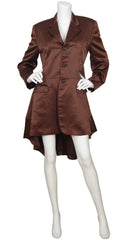 AD1995 Brown Satin Tuxedo Tail Coat