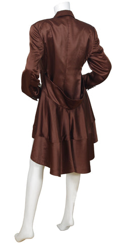 AD1995 Brown Satin Tuxedo Tail Coat