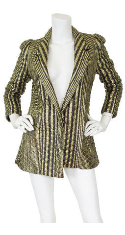1980 Quilted Metallic Gold Jacket by Karl Lagerfeld