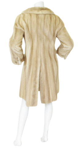 1960s Genuine Blonde Mink Fur Coat