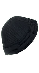 1970s Rare Black Knotted Turban