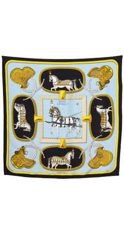 Grand Apparat by Jacques Eudel 1962 Black & Light Blue Scarf