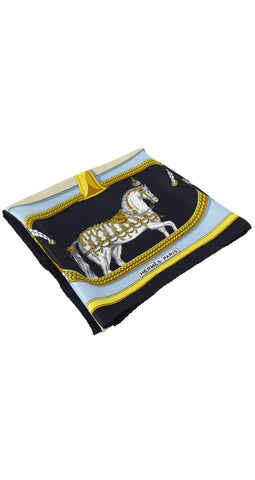 Grand Apparat by Jacques Eudel 1962 Black & Light Blue Scarf