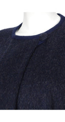 1970s Donna Karan Design Navy Wool Cape