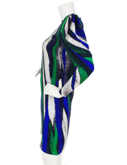 1980s Silk Avant Garde Sleeve Dress