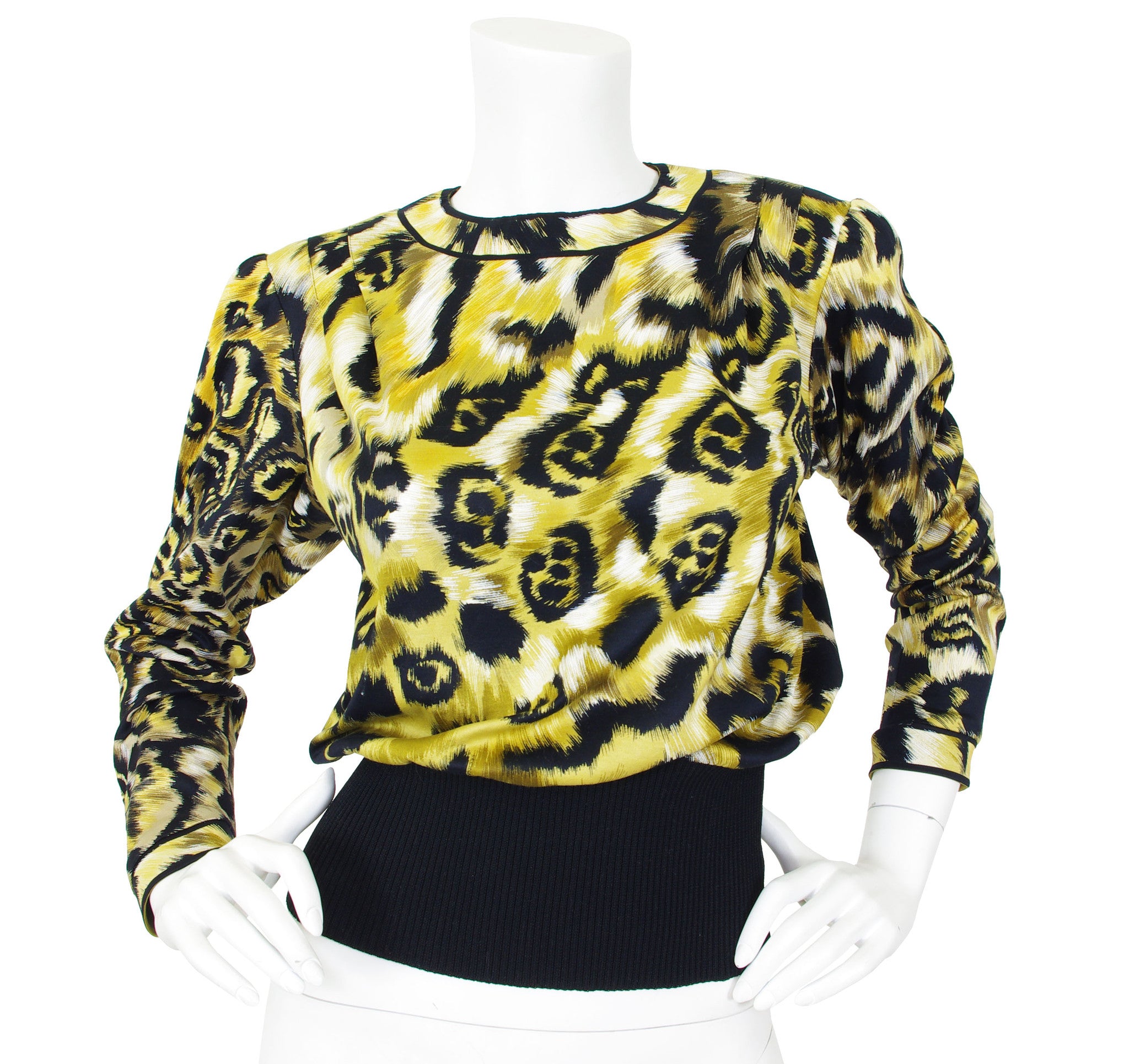 1980s Leopard Print Cotton Top & Skirt Set