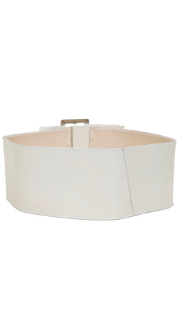 1980s Asymmetrical Wide Leather Waist Belt