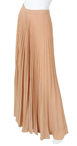 1970s Blush Accordion Pleat High Waisted Palazzo Pants