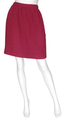 1970s Classic Burgundy Wool Tweed Skirt